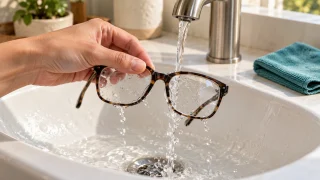 Не трите очки краем футболки: сначала смойте пыль водой