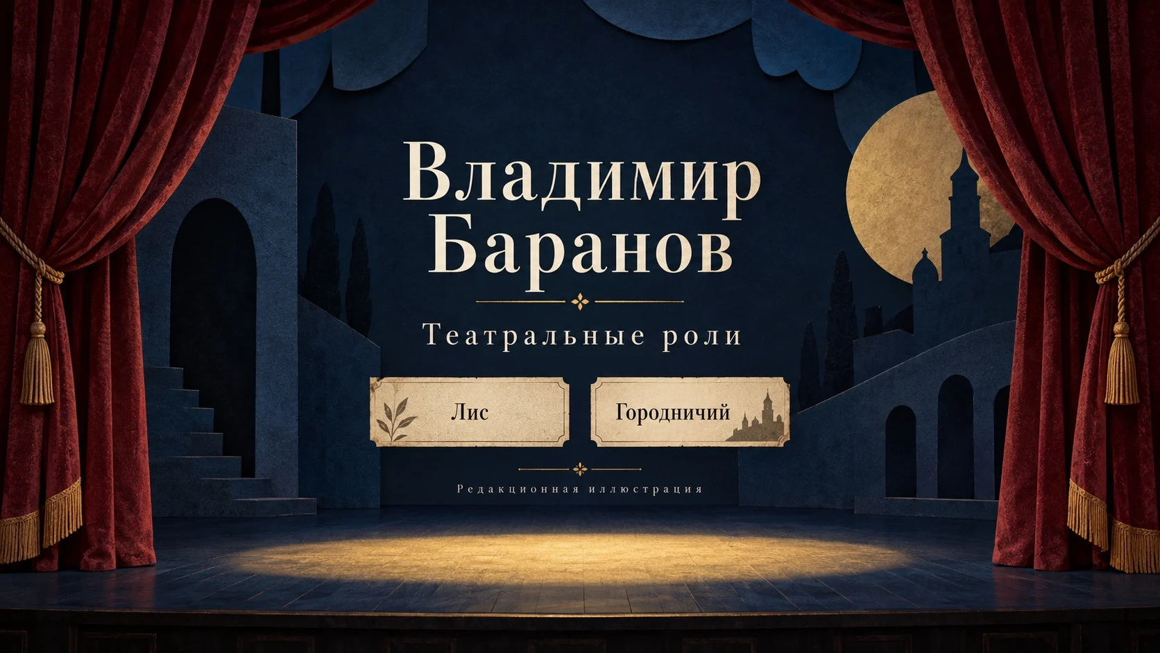 Лис и городничий: вспоминаем театральные роли Владимира Баранова
